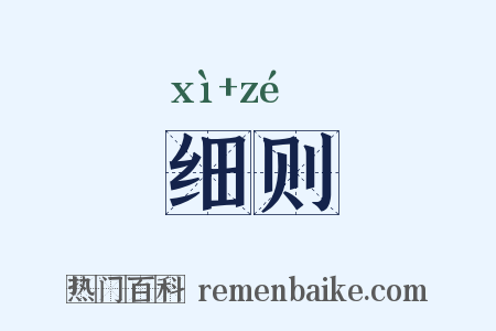 细则是什么意思的图片
